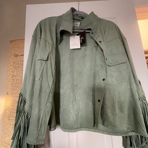 Blue Buttercup Jackets & Blazers - Blue buttercup Shackett size medium